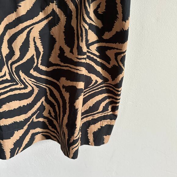 Ganni Puff Sleeve Mini Shirt Dress in Tiger Print - Picture 3 of 11